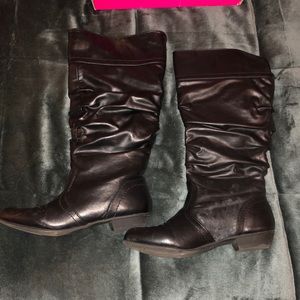 Candies Black Slouch Boots